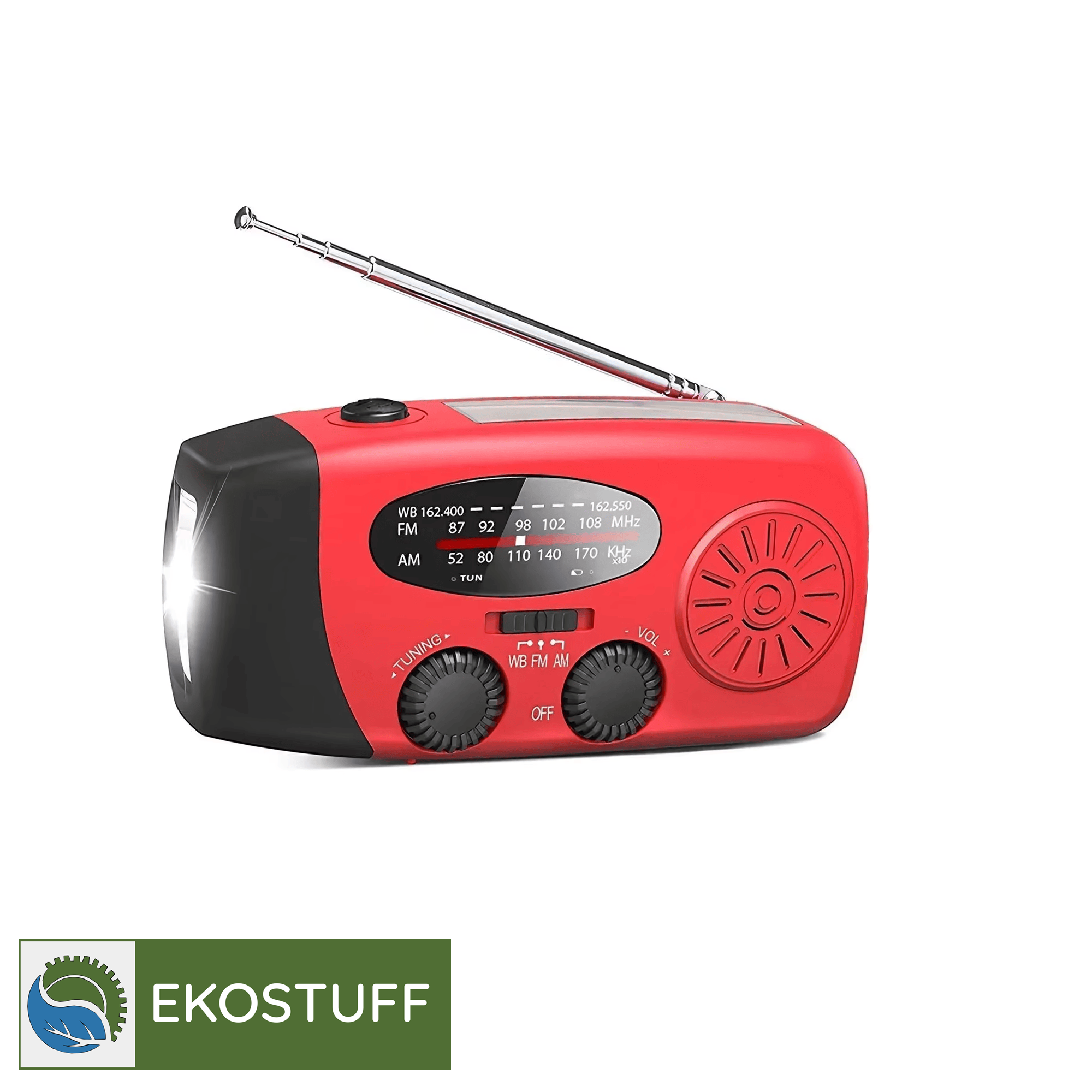 Nödradio med Vev,  Solcell & Powerbank