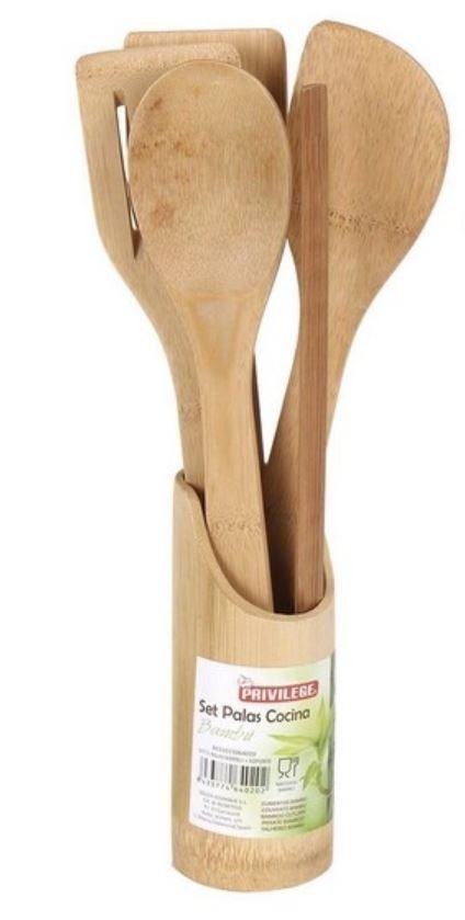 KÖKSREDSKAP I BAMBU - 5 DELAR - Ekostuff.se