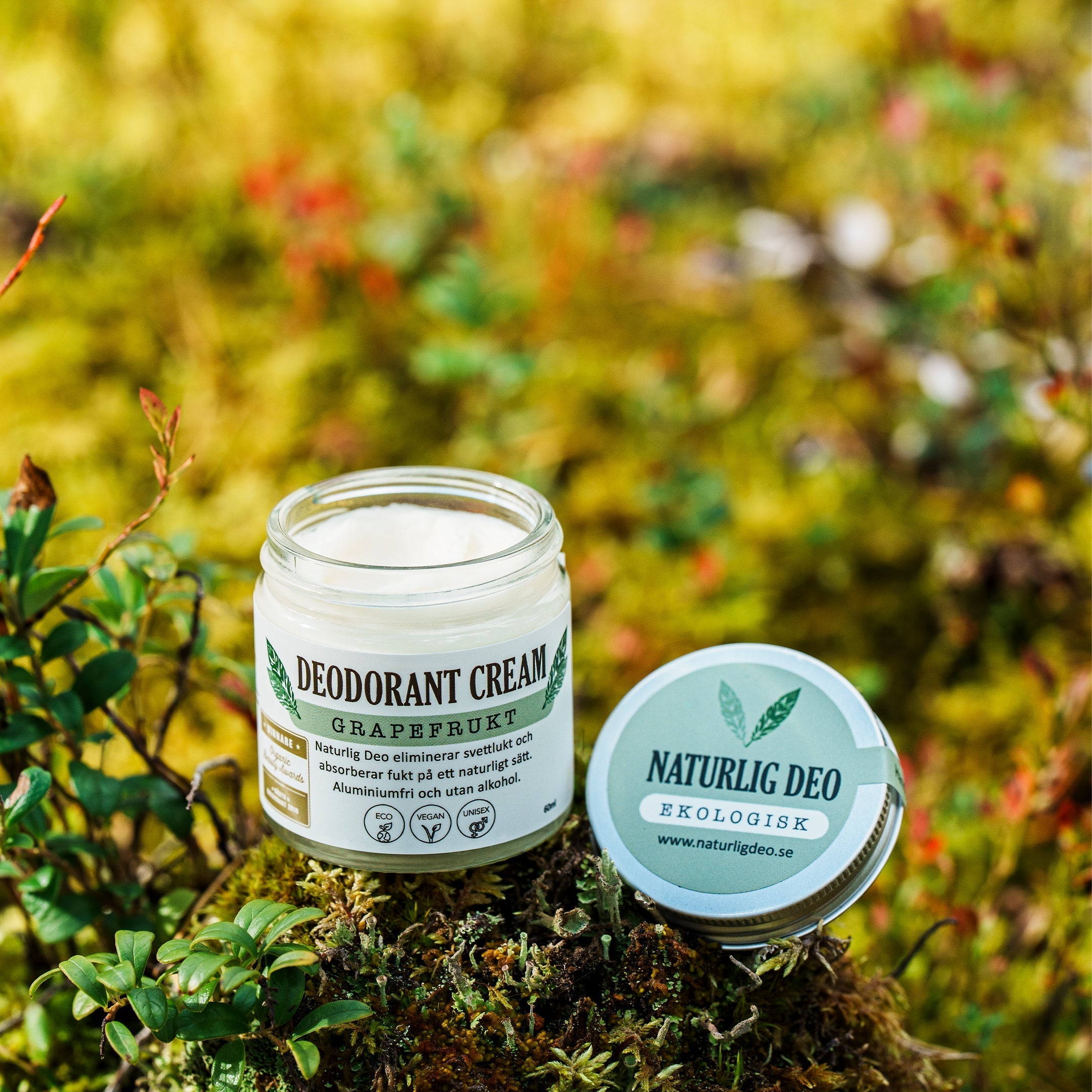 Naturlig Deo - Ekologisk Deodorant Cream 15ml Grapefrukt - Ekostuff.se