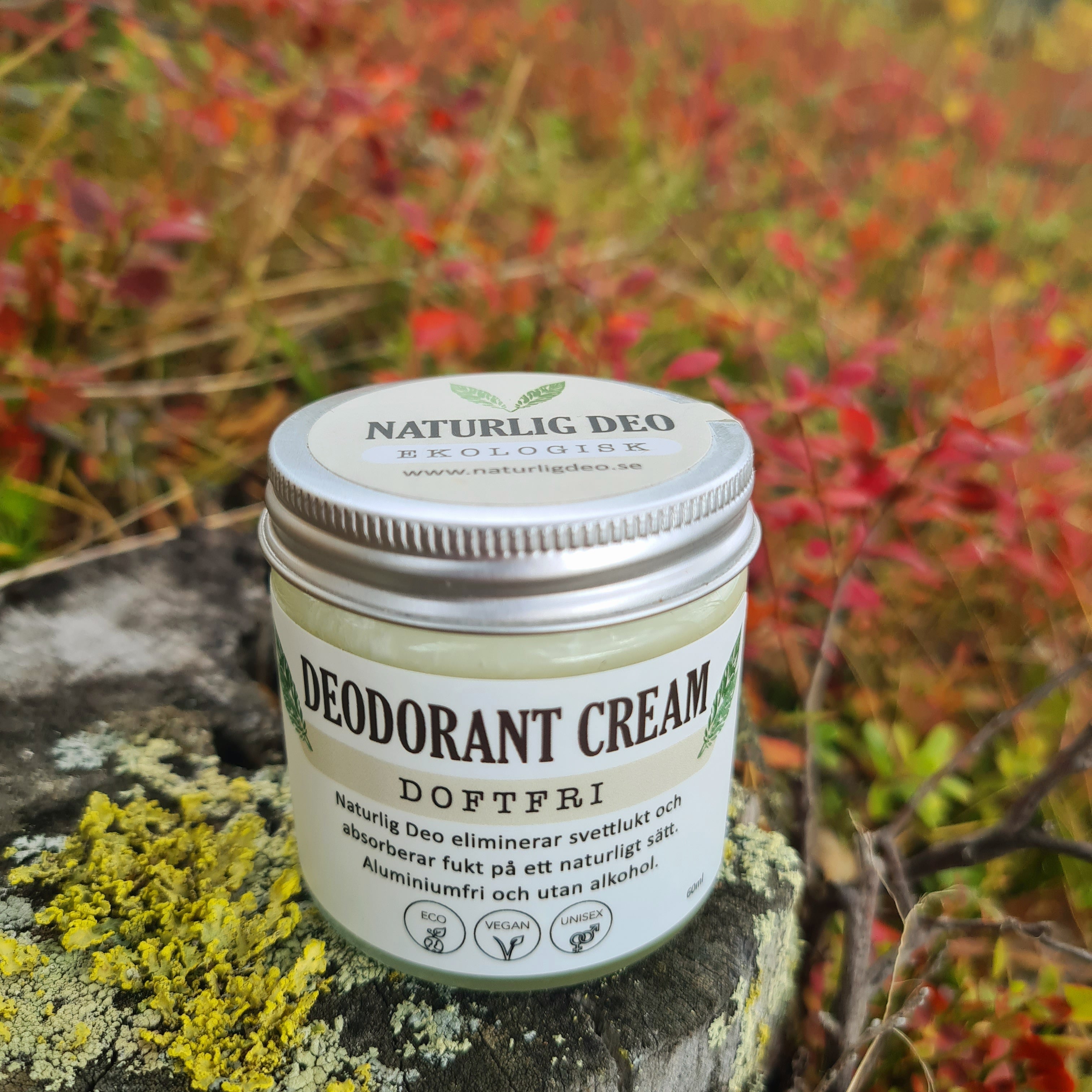 Naturlig Deo - Ekologisk Deodorant Cream 15ml Doftfri - Ekostuff.se