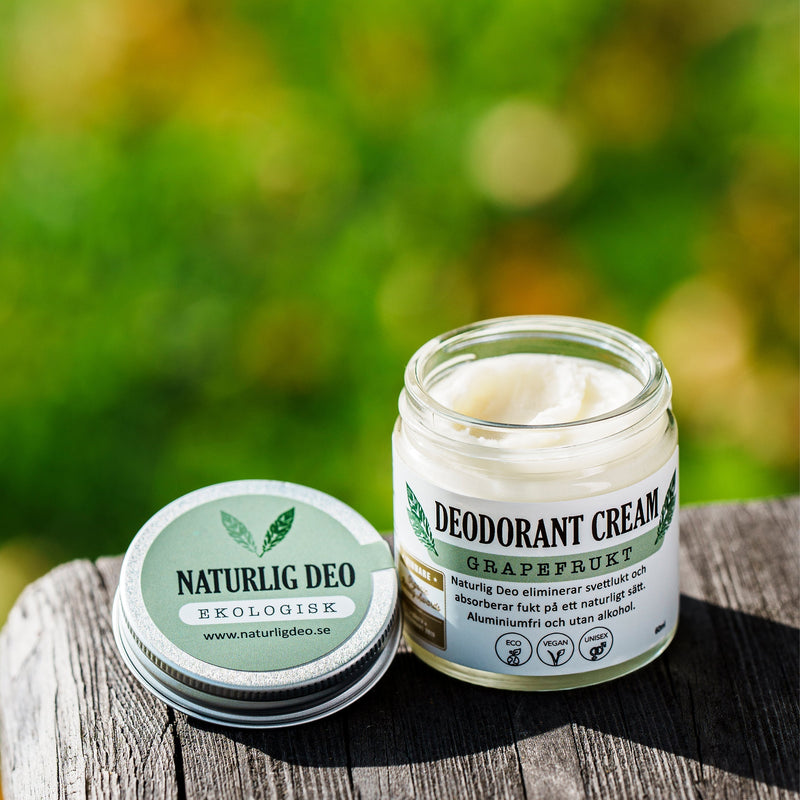 Naturlig Deo - Ekologisk Deodorant Cream 15ml Grapefrukt - Ekostuff.se